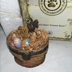 Boyd’s Bears Uncle Beans Box Flopsie’s Easter Basket w/ Cocoa McNibble - Mint!